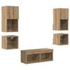 vidaXL Unidades de pared para TV 8 pcs Roble artesanal