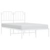 vidaXL Estructura cama sin colch&oacute;n con cabecero metal blanco 120x190cm