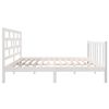 vidaXL Estructura de cama de madera maciza de pino blanco 140x190 cm