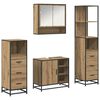vidaXL Juego de muebles de ba&ntilde;o 4 uds. Roble artisan 65 x 33 x 60 cm