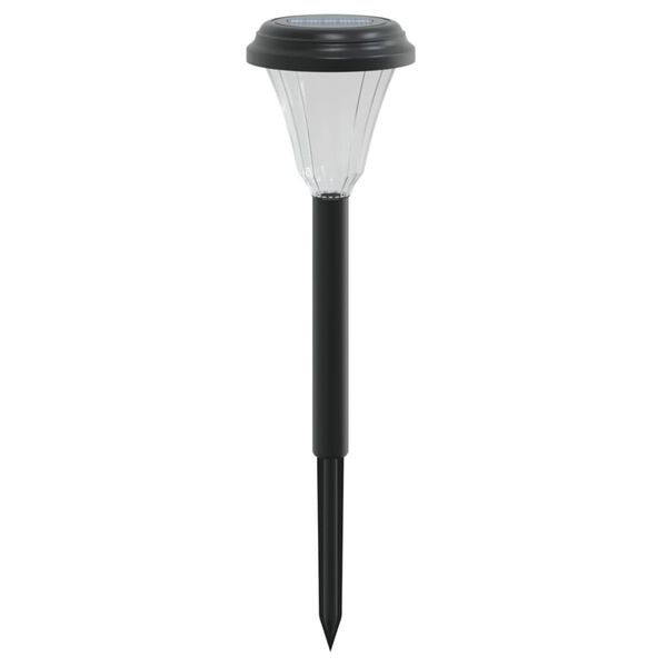 vidaXL Luces solares de camino con picos de tierra 12 uds luz blanca