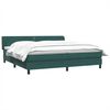 vidaXL Cama box spring con colchones terciopelo verde oscuro 180x220cm