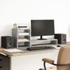 vidaXL Soporte monitor con organizador escritorio madera gris hormig&oacute;n