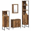vidaXL Juego de muebles de ba&ntilde;o 4 pcs Marr&oacute;n Madera contrachapada