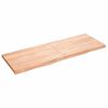 vidaXL Tablero mesa madera roble tratada marrón claro 140x50x(2-4) cm