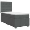 vidaXL Cama box spring con colch&oacute;n Gris oscuro 80 x 200 cm Tela