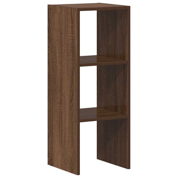 vidaXL Librer&iacute;a apilable madera contrachapada roble marr&oacute;n 30x30x80 cm