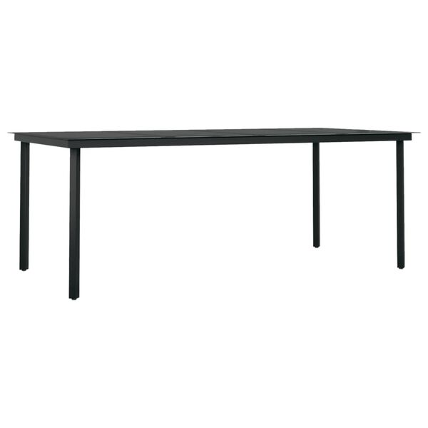 vidaXL Juego de comedor de jard&iacute;n 9 piezas negro