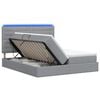 vidaXL Cama de almacenamiento LED con colch&oacute;n Gris Claro 180 x 200 cm