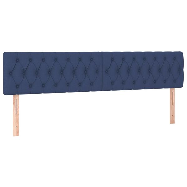 vidaXL Cabeceros tela azul 180x7x78/88 cm