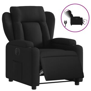 vidaXL Sill&oacute;n reclinable el&eacute;ctrico de tela negro