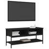 vidaXL Conjunto de mueble de TV Roble Negro 100 x 35 x 45 cm
