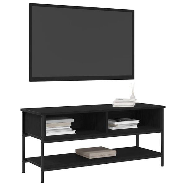 vidaXL Conjunto de mueble de TV Roble Negro 100 x 35 x 45 cm