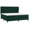 vidaXL Cama box spring con colch&oacute;n terciopelo verde oscuro 200x200 cm