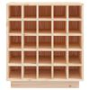 vidaXL Botellero de madera maciza de pino 55,5x34x61 cm