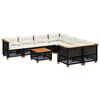 vidaXL Set de sof&aacute;s de jard&iacute;n 8 piezas y cojines rat&aacute;n sint&eacute;tico negro