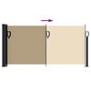 vidaXL Toldo lateral retr&aacute;ctil beige 100x500 cm