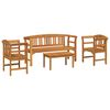 vidaXL Conjunto de sal&oacute;n Rosa del jard&iacute;n 4 pcs Natural