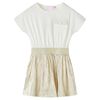 Vestido infantil de manga corta color crudo 92