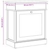 vidaXL Mueble zapatero de madera de Paulownia blanco 50x28x58 cm