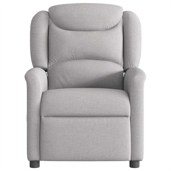 vidaXL Sill&oacute;n reclinable de tela gris nube