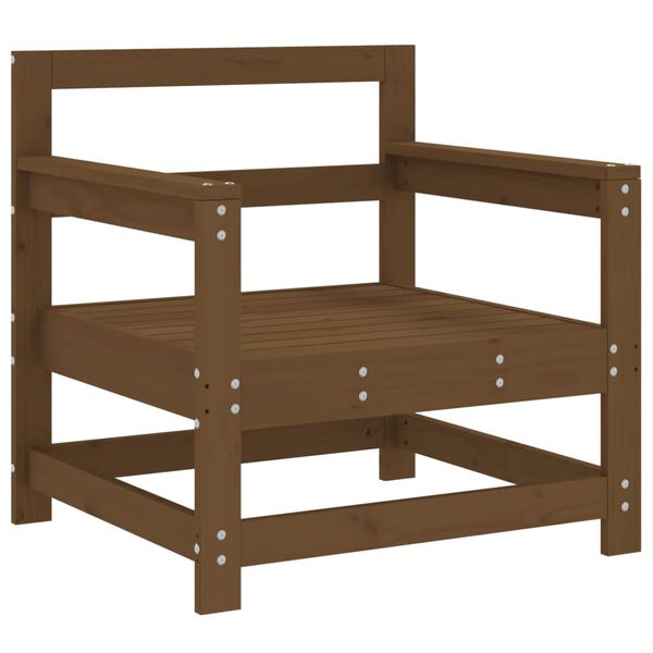 vidaXL Sillones de jard&iacute;n 2 unidades madera maciza pino marr&oacute;n miel