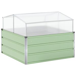 vidaXL Jardinera Verde Pastel 100 x 100 x 77 cm Acero Galvanizado