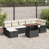 vidaXL Conjunto de sof&aacute;s de jard&iacute;n 8 pcs Negro rat&aacute;n sint&eacute;tico