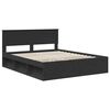 vidaXL Estructura de cama Negro 160 x 200 cm Madera de pino macizo