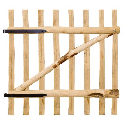 vidaXL Puerta para valla 100x100 madera de avellano impregnada