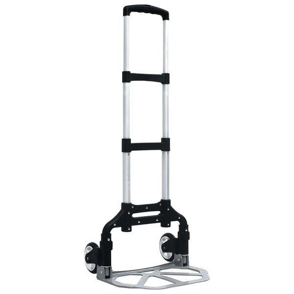 vidaXL Carrito de transporte plegable de aluminio plateado 70 kg