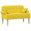 vidaXL Sof&aacute; amoroso con botones acolchados Amarillo Claro