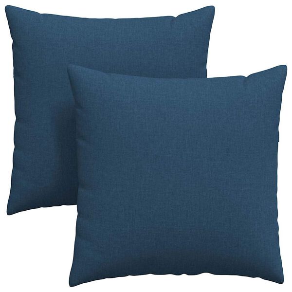 vidaXL Cojines de sof&aacute; 2 pcs Azul 80 x 80 cm tela