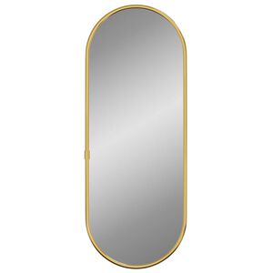 vidaXL Espejo de pared ovalado dorado 40x15 cm