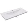 vidaXL Lavabo encastrado de cerámica blanco 91x39,5x18,5 cm