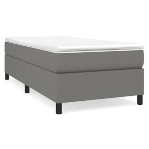 vidaXL Estructura de cama con somier tela gris oscuro 80x200 cm