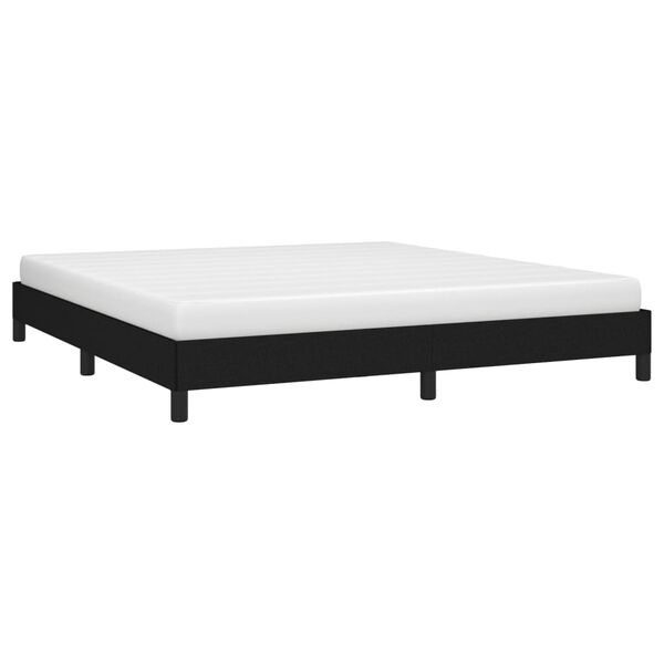 vidaXL Cama sin colchón tela negro 180x200 cm