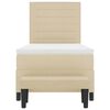 vidaXL Cama tipo Box Spring con colch&oacute;n Crema 90 x 200 cm tela