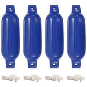 vidaXL Parachoques para barco 4 unidades PVC azul &Oslash; 11x40 cm