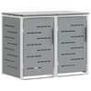 vidaXL Almacenamiento de contenedor con ruedas for 2 Bins 240L Gris