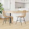 vidaXL Silla de comedor 2 pcs Natural 44 x 47 x 85 cm Ratan e Hierro