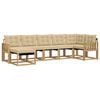 vidaXL Conjunto de sof&aacute;s de exterior 7 uds. y Beige