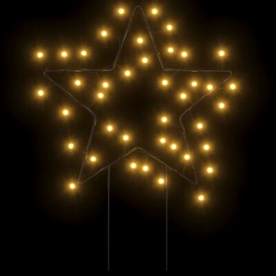 vidaXL Estrella de luz decorativa Navidad con estacas 50 LED 29 cm