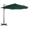 vidaXL Sombrilla jard&iacute;n voladiza con palo de aluminio verde 300 cm