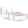 vidaXL Estructura de cama Dover cuero sint&eacute;tico gris 100x200 cm