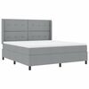 vidaXL Cama tipo Box Spring con colch&oacute;n Gris claro 180 x 200 cm tela