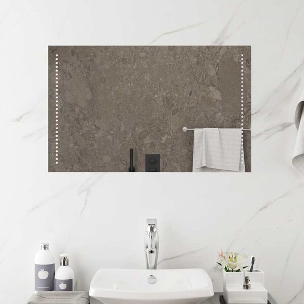 vidaXL Espejo de ba&ntilde;o con LED 80x50 cm