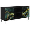 vidaXL Mueble de TV WIJHE 102 x 33 x 51 cm Roble Negro