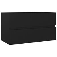 vidaXL Mueble de lavabo madera de ingeniería negro 80x38,5x45 cm