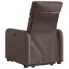 vidaXL Sill&oacute;n reclinable elevable cuero sint&eacute;tico marr&oacute;n